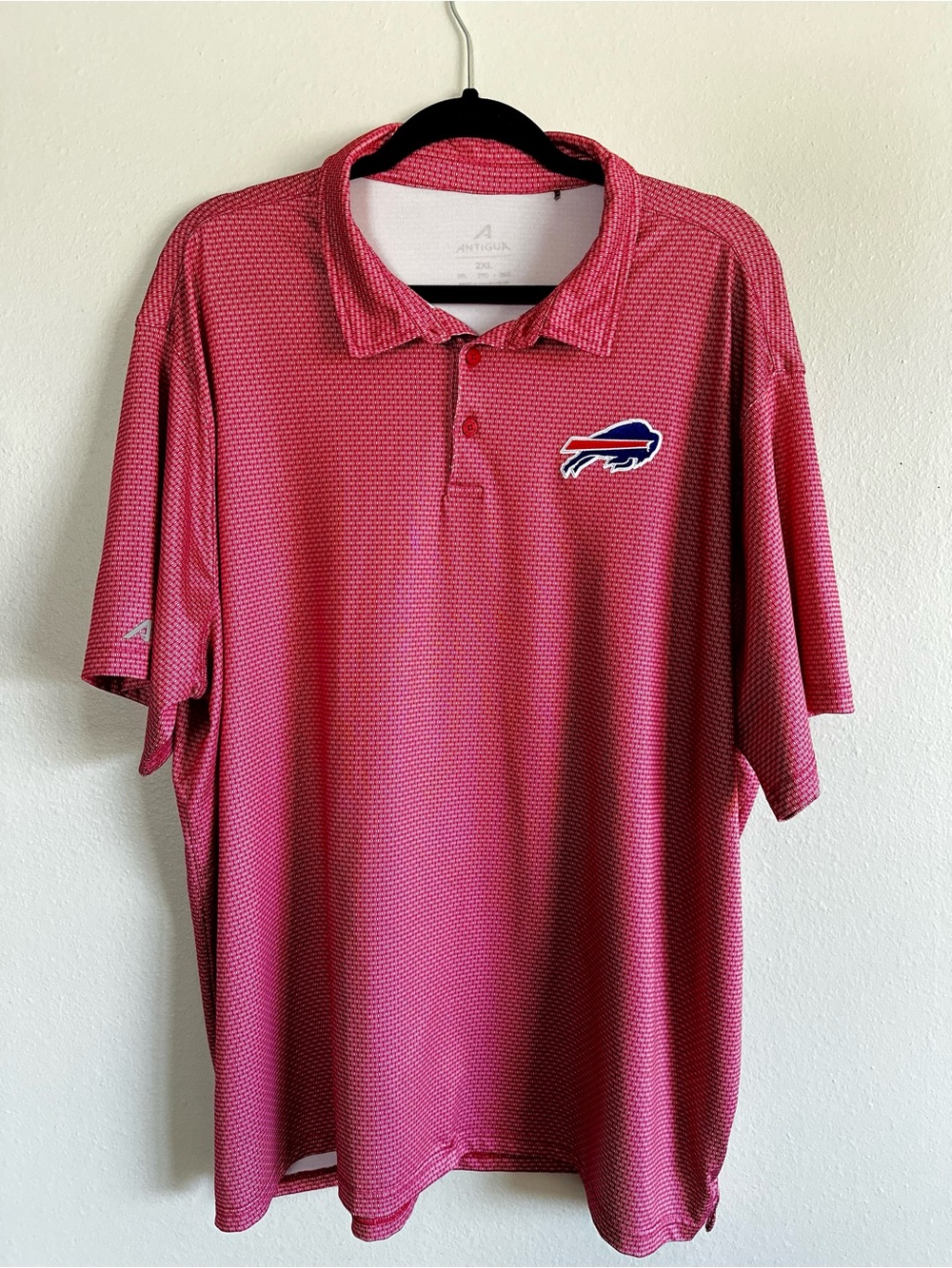 Antigua Men’s Buffalo Bills Red-Pink Performance Polo